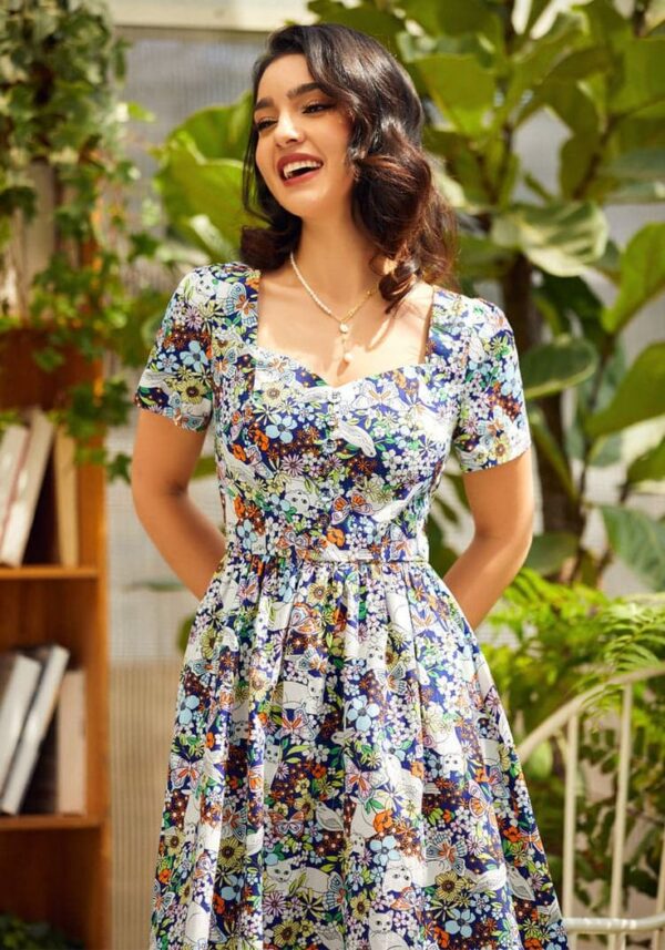 moda rapido women cotton fit & flare dresses