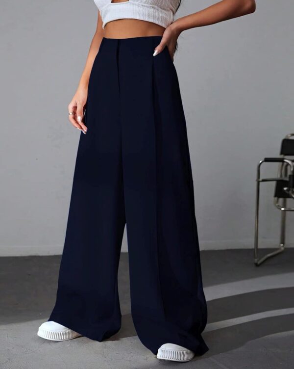 w women navy palazzo trousers