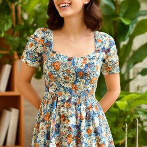 moda rapido women cotton fit & flare dresses