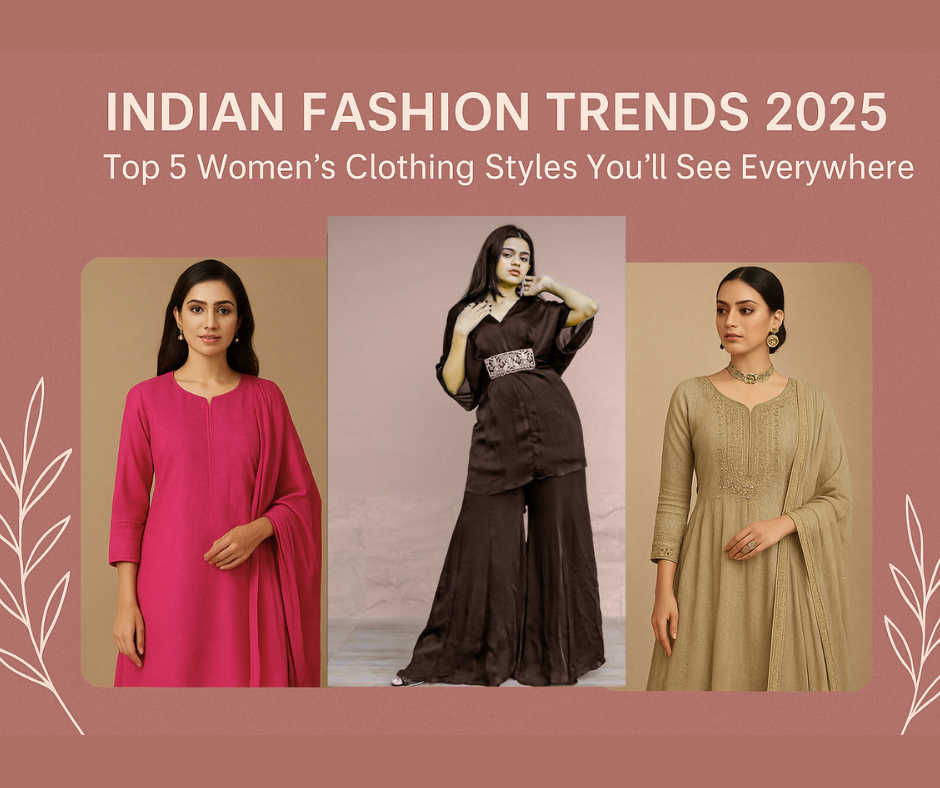 💃 Indian Fashion Trends 2025: Top 5 Women’s Clothing Styles You’ll See Everywhere