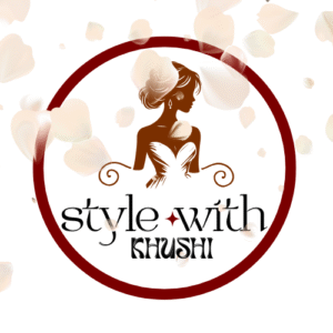pink and green elegant indian fashion logo